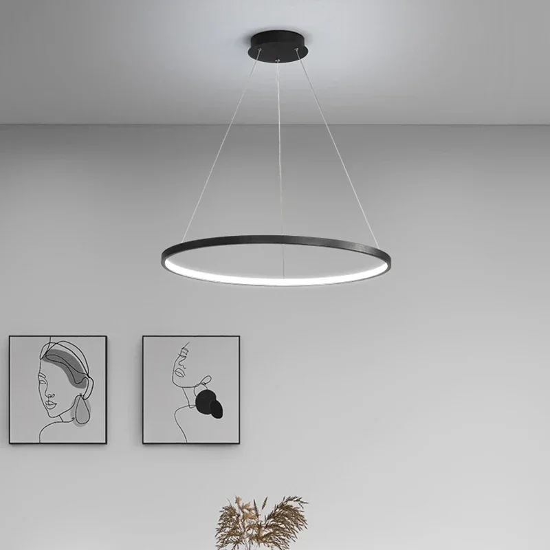 Moderne LED-Pendel leuchte für Wohnzimmer Esszimmer Schlafzimmer Villa Loft hängende Decken lampen Raum dekor Ring lampe Kronleuchter Glanz lampe