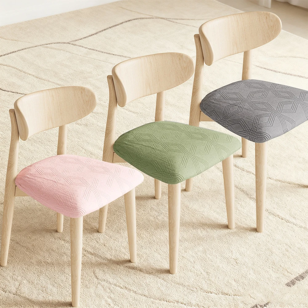 

Removable Washable Chair Seat Covers Anti-Dust Jacquard Stretch Slipcovers Dining Room Decor 시트커버 Чехол Для Кресла כיסוי לכורסא