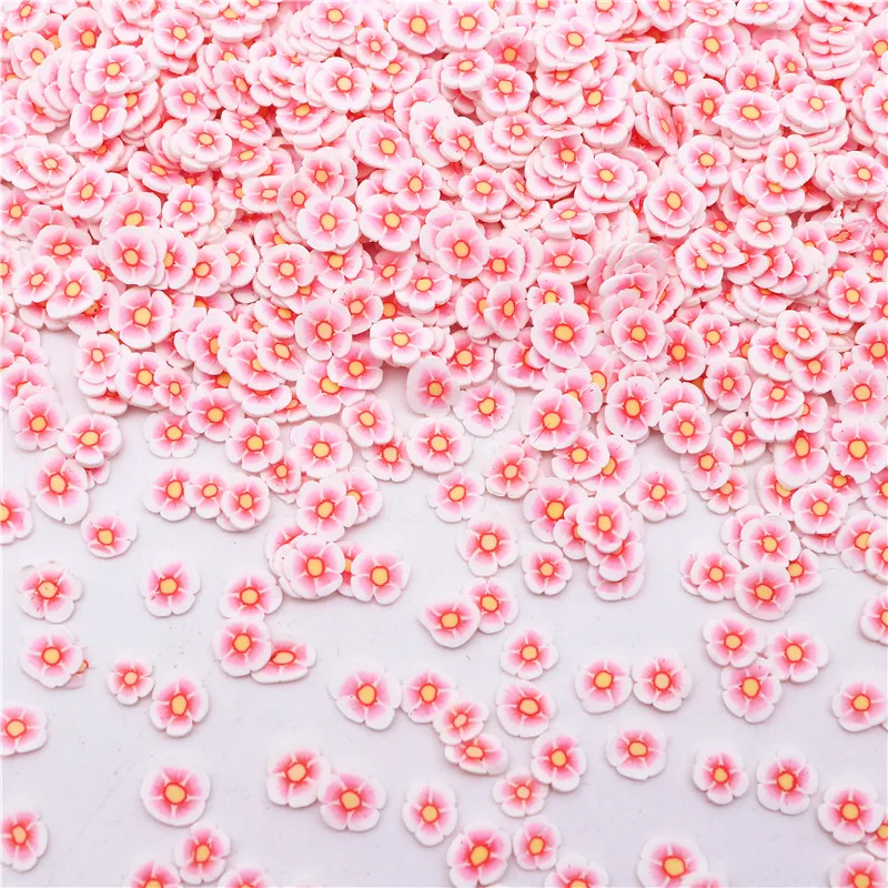 5mm Soft Clay Slices Sprinkle Colorful Flower Polymer Clay for DIY Crafts Nail Art Tiny Plastic Klei Mud Particle Miniatur Decor