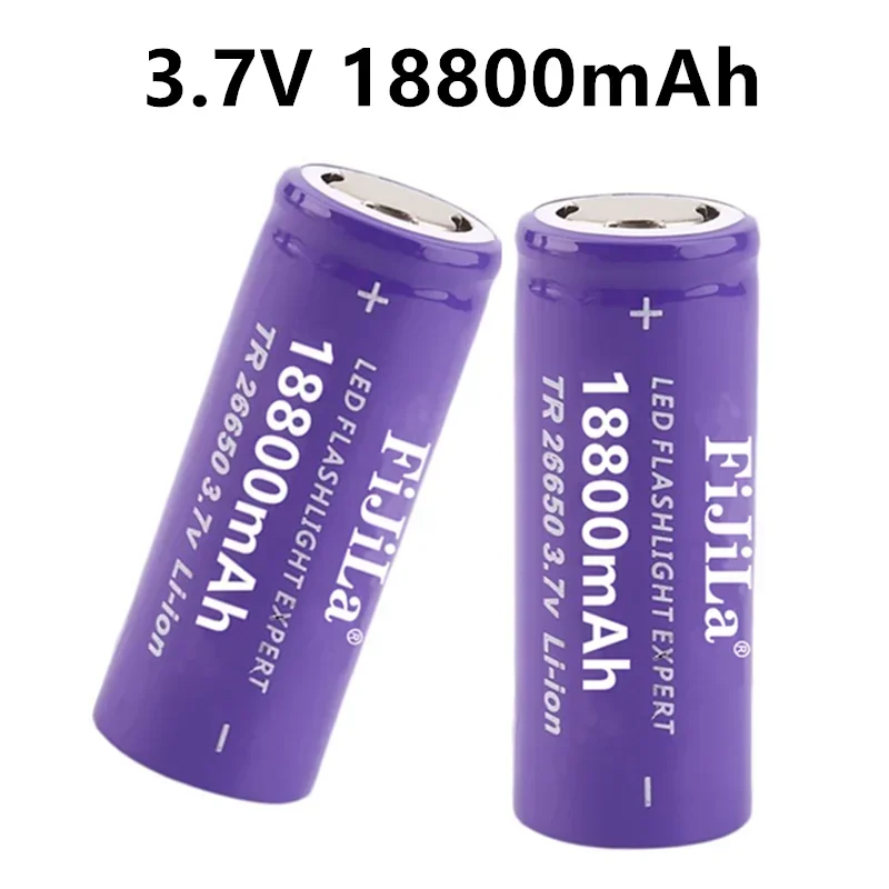 New original 26650 Lithium Battery 3.7V 18800mAh High Capacity 26650 Rechargeable Battery Suitable for Flashlight