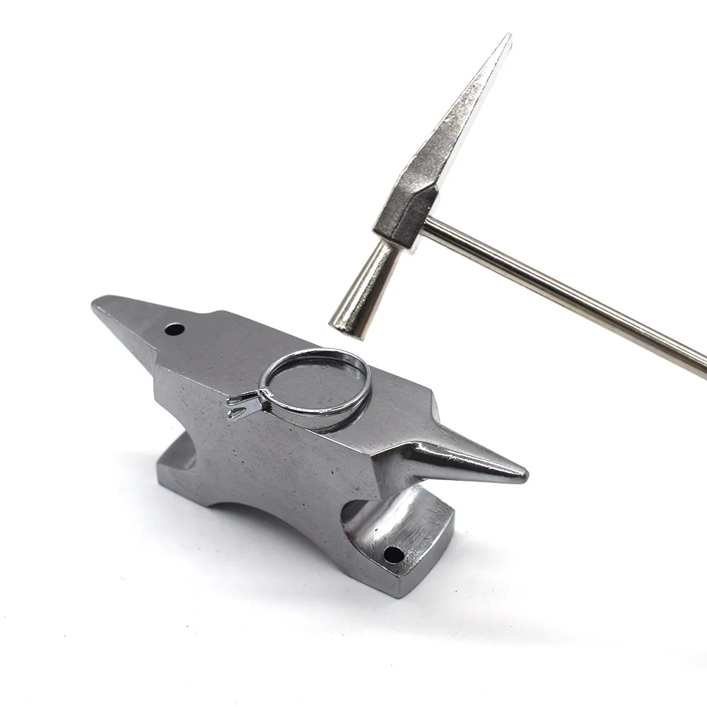 Stainless Steel Matte Cowhorn Horn Anvil Bench Block Jewelry Metal Processing Silversmith Forming Shaping Tools Jewelry Making