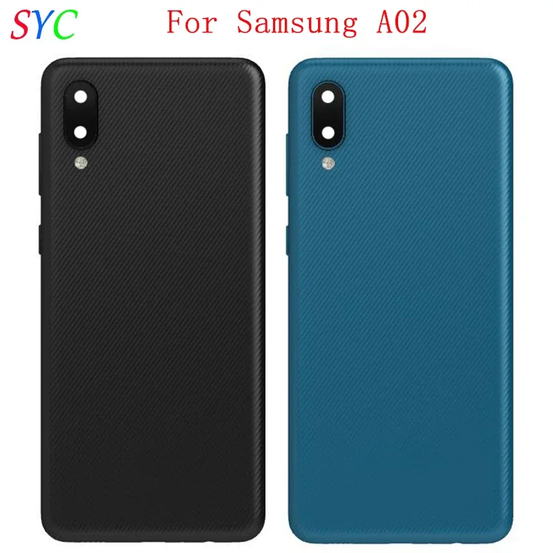 

Back Door Battery Cover Housing Case For Samsung A02 A022F Rear Cover with Camera Lens Logo Repair Parts