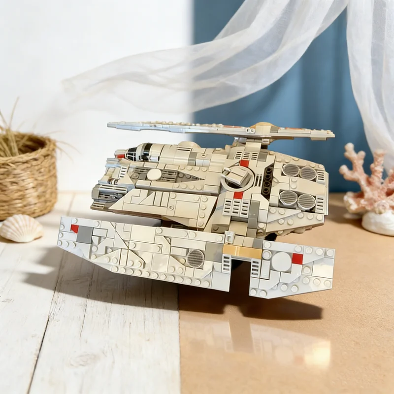 641pcs MOC Luthen S Fondor Hullcraft Midi Scale Star Battle Model Building Blocks Home Decor Bookshelf Display Gift For Adults