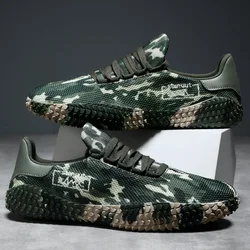 Zapatos de camuflaje hechos a mano para hombre, zapatillas cómodas de malla transpirable para exteriores, senderismo, escalada, playa, verano, 47