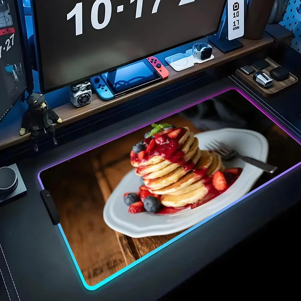 

Блинные обои Коврик для мыши RGB Игровой коврик для мыши Большой светодиодный коврик для ПК Настольный коврик Светящийся коврик для мыши Большие коврики для клавиатуры Настольный коврик с