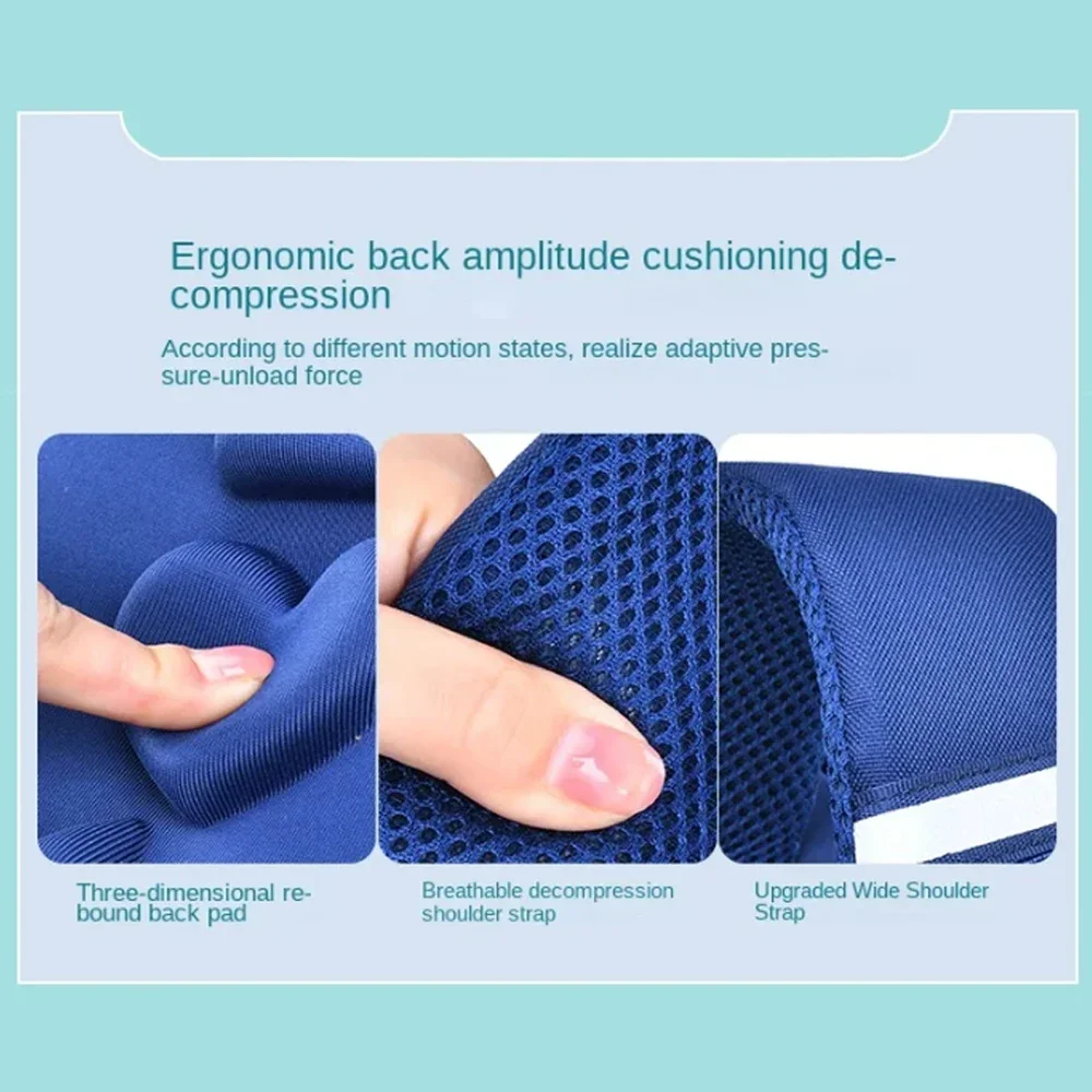 Рюкзак для мальчиков и девочек начальной школы, легкий, уменьшающий вес, защита позвоночника, большой вместительный детский рюкзак для детей 1-6 классов