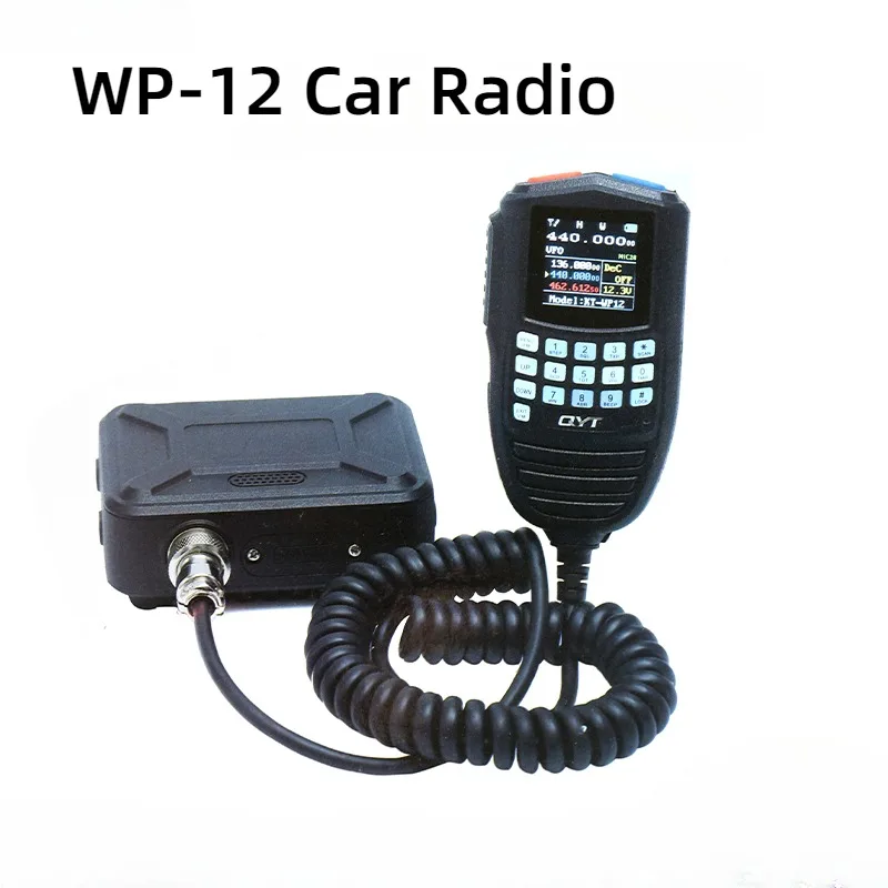 QYT KT-WP12/KT-9900 Mobile Car Radio 25W Dual Band UHF VHF Mini Walkie Talkie LCD Display 200 Channels Ham Radios VOX