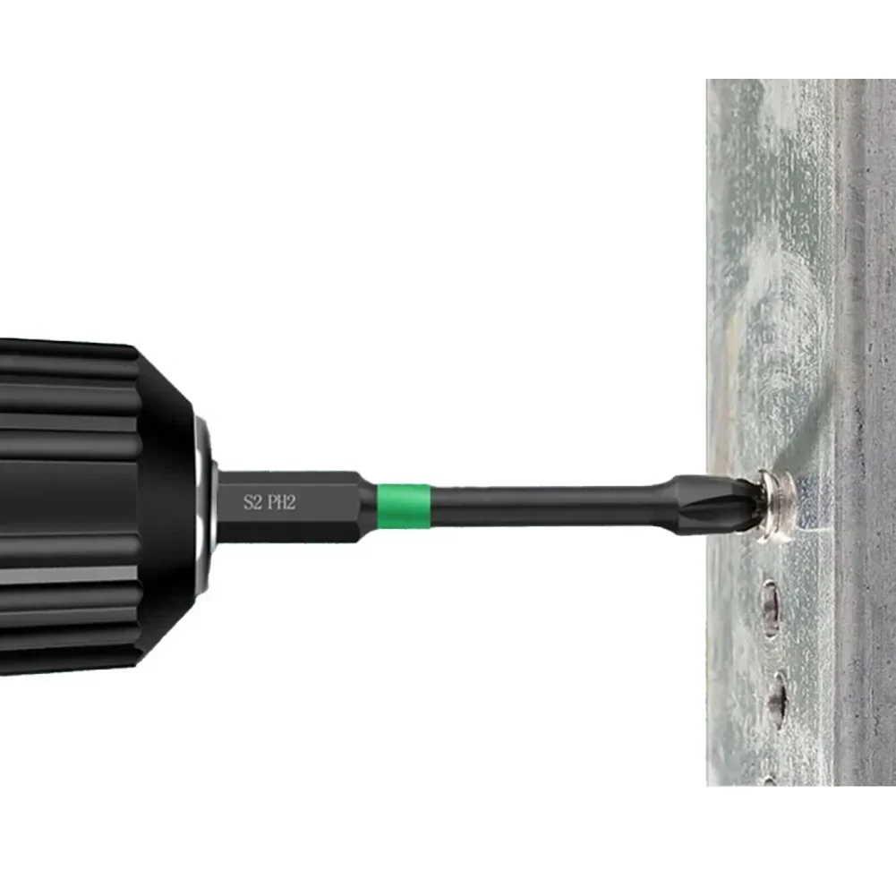 Imagem -05 - Cruz Magnética Chave de Fenda Bits Antiderrapante Lote Cabeça Ph2 Cruz Polegada Hex Haste Chave de Fenda Elétrica Mão Broca 65150 mm 1pc
