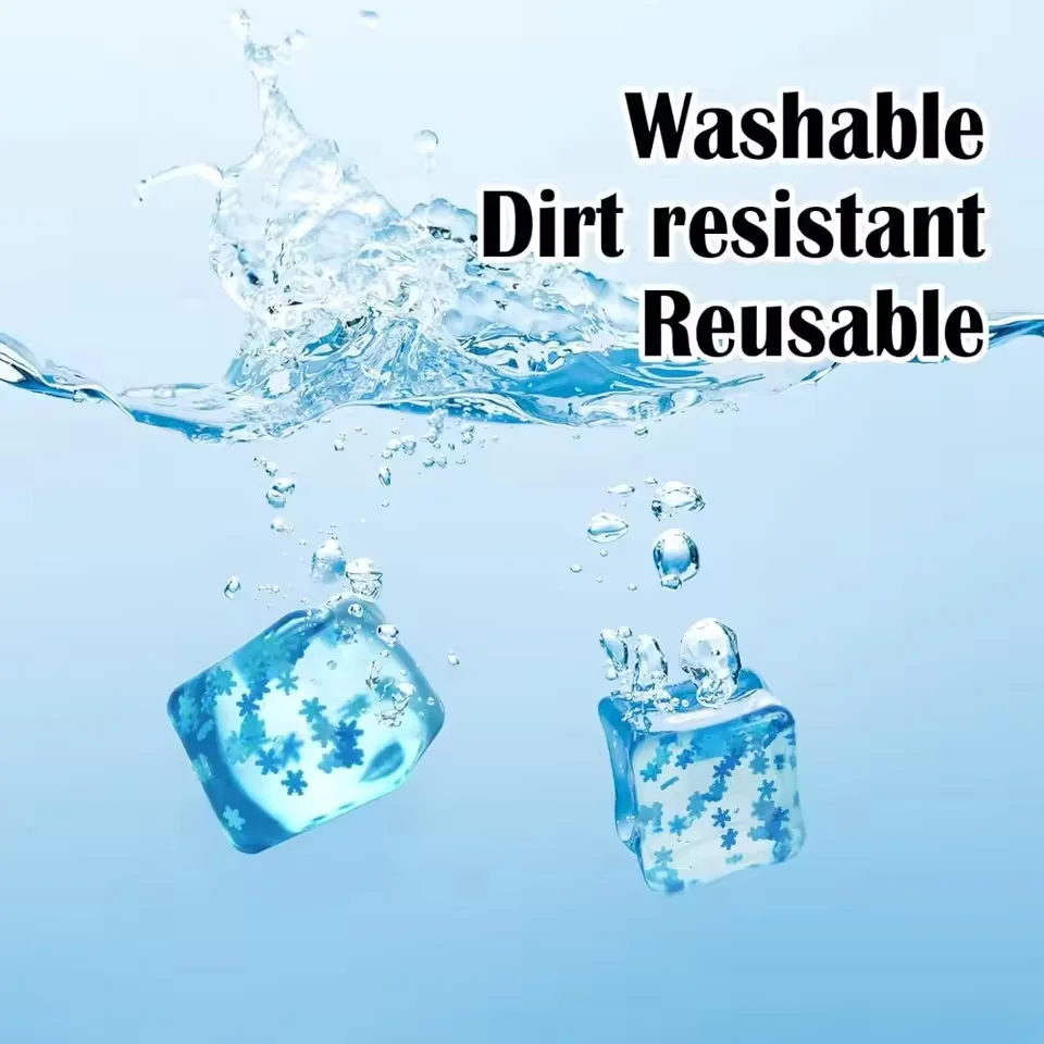 スクイーズアイスキューブフィジェットトイ、大人の不安解消ボール、自閉症ADHDのための感覚玩具、イースタークリスマスギフト