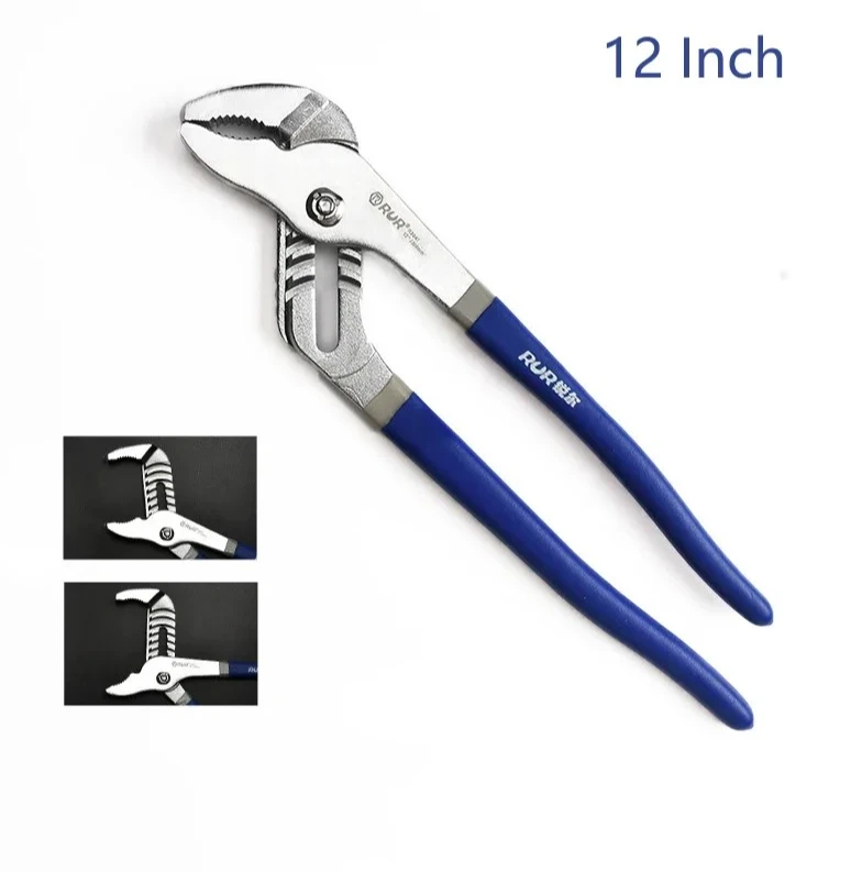 Alicates para bomba de agua de 8/10/12 pulgadas, llave para baño, llave para tubo de plomería, llaves para tubos ajustables universales, alicates de gran apertura para