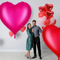 1 piece, 60 inch, oversized heart-shaped foil balloon, Valentine's Day, wedding, proposal decoration, atmosphere arrangement