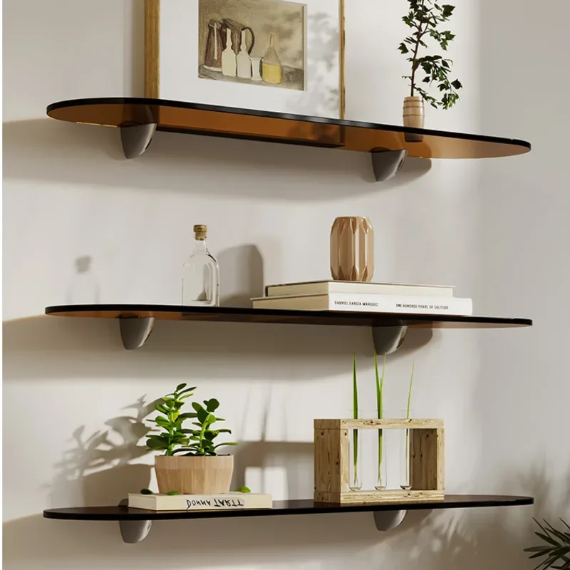 Acrylic Word Partition Decorative Wall Storage Shelves Stylish Living Room Background Wall Art Magazine Book Display Organizer - view 4