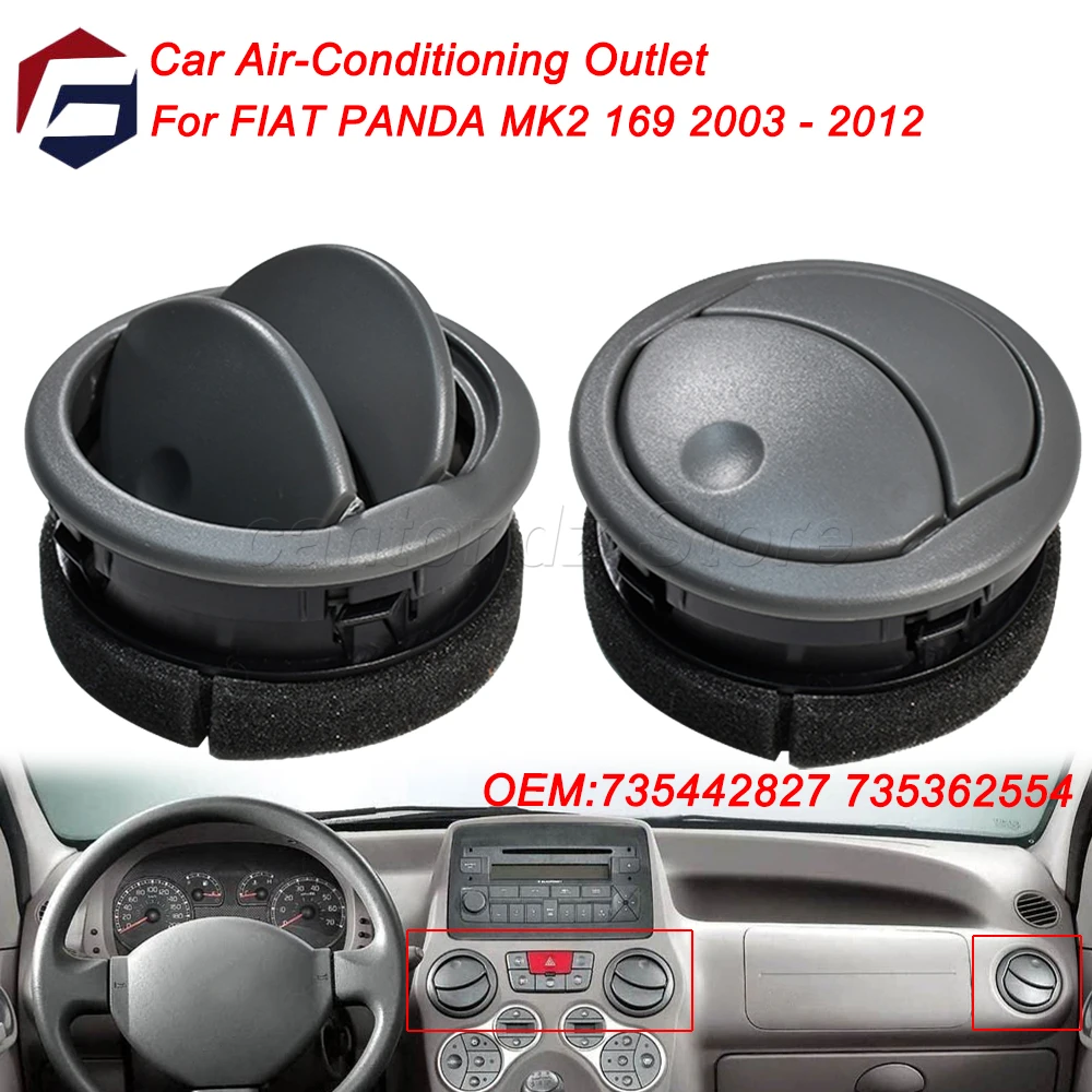 

Heating Grille Diffuser DashBoard Air Vent Nozzle Front Grille Vent For FIAT PANDA MK2 169 2003-2012 735442827 735362554