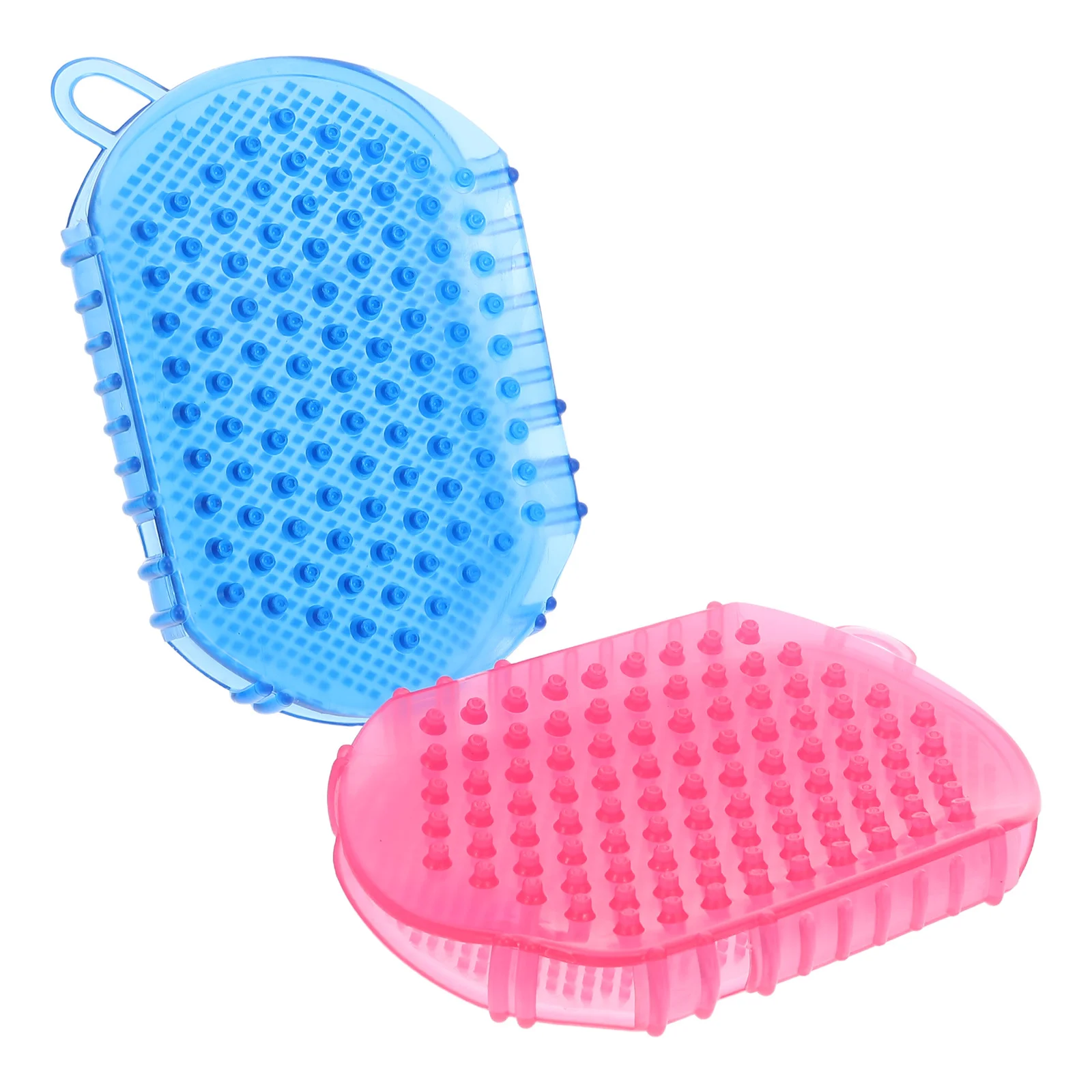 

2Pcs Massage Brush Double-Sided PVC Household Shower Scrubber Smooth Touch Comfortable Relaxation Tool for Bath Essential Oil