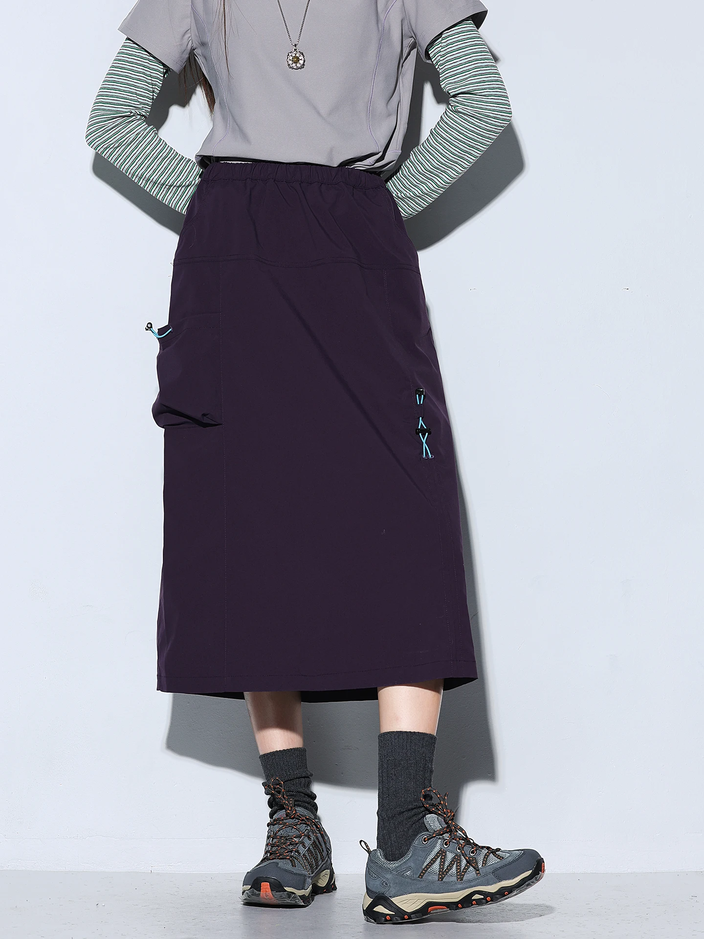 

Ретро-спортивная юбка-кетчак TEETHEASE для женщин, средней длины, универсальная, с эффектом похудения, на эластичной талии, А-силуэт