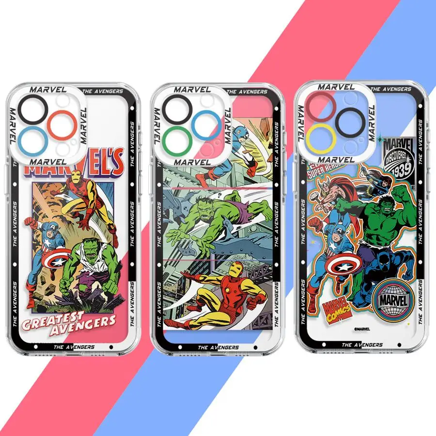 Funda de teléfono de superhéroe de Marvel para Honor, X7b, X8, X9b, X8a, X8b, X9a, 90 Lite, 4G, 5G, copa de TPU suave transparente