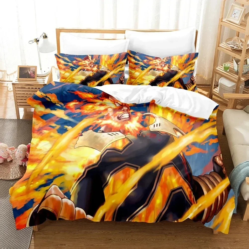 اليابان أنيمي بطلي الأكاديمية ثلاثية الأبعاد طقم سرير مطبوع الكرتون أغطية لحاف سادات المعزي طقم سرير المفارش أغطية سرير