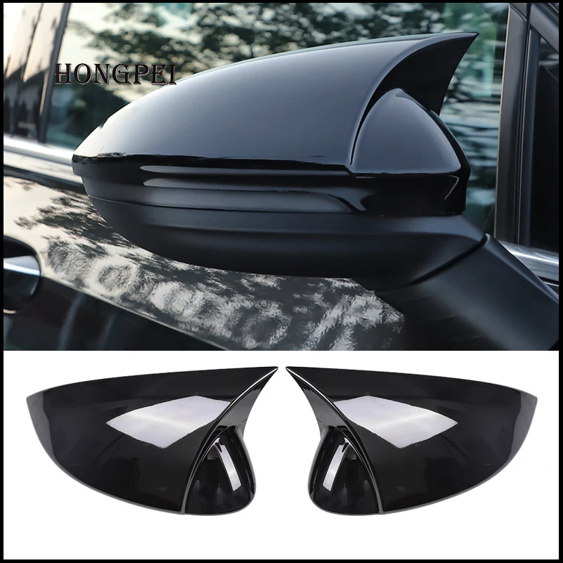 Car Styling For VW Volkswagen Golf 8 MK8 GTE GTD GTI R-Line 2020~2022 Side Rearview Mirror Cover Cap Trim With Horn Accessory