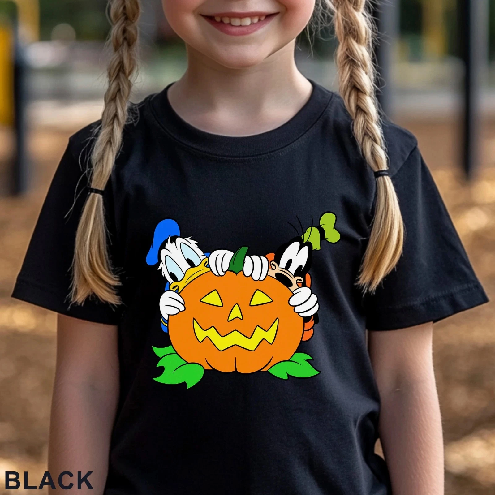 

Футболки с рисунком тыквы и фонаря Диснея «Микки» на Хэллоуин, удобная хлопковая одежда с короткими рукавами для детей и взрослых, одежда для родителей и детей