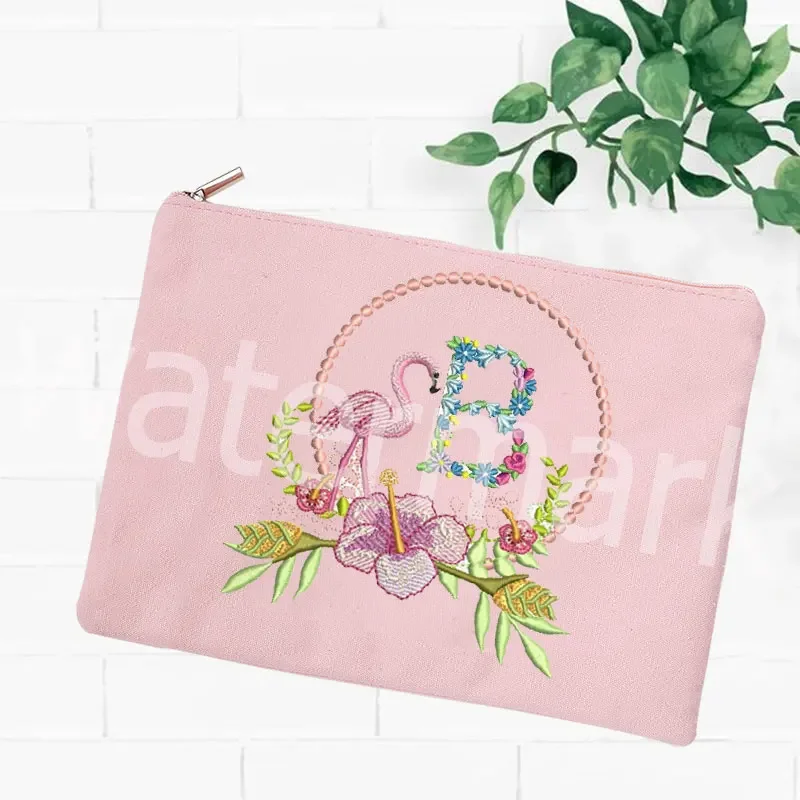 Flamingo Flower Makeup Bag Pouch Travel Outdoor Girl Women Cosmetic Bags Toiletries Organizer Lady Wash Storage Case organizer