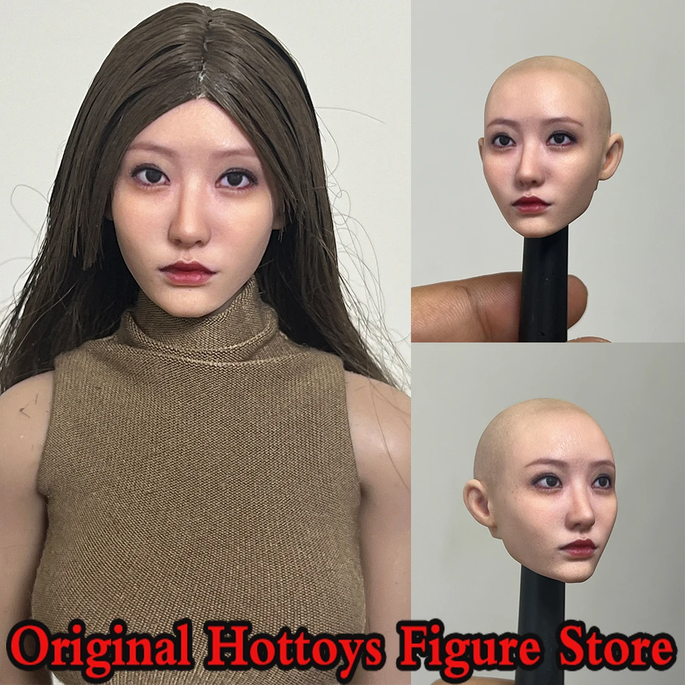 

1/6 1/12 Scale Female Soldier Head Sculpture Koyoi Konan Japanese Beauty Head Carving For 12'' 6'' Action Figure Model Doll