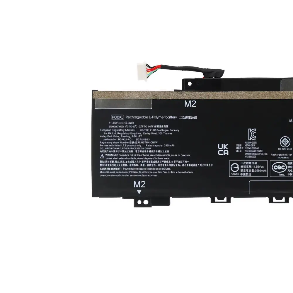 Imagem -02 - Bateria do Portátil para hp Pavilion Pc03xl 11.55v 43.2 wh 3560mah Tpn-db0e M24648005 Hstnn-ob1w Novo