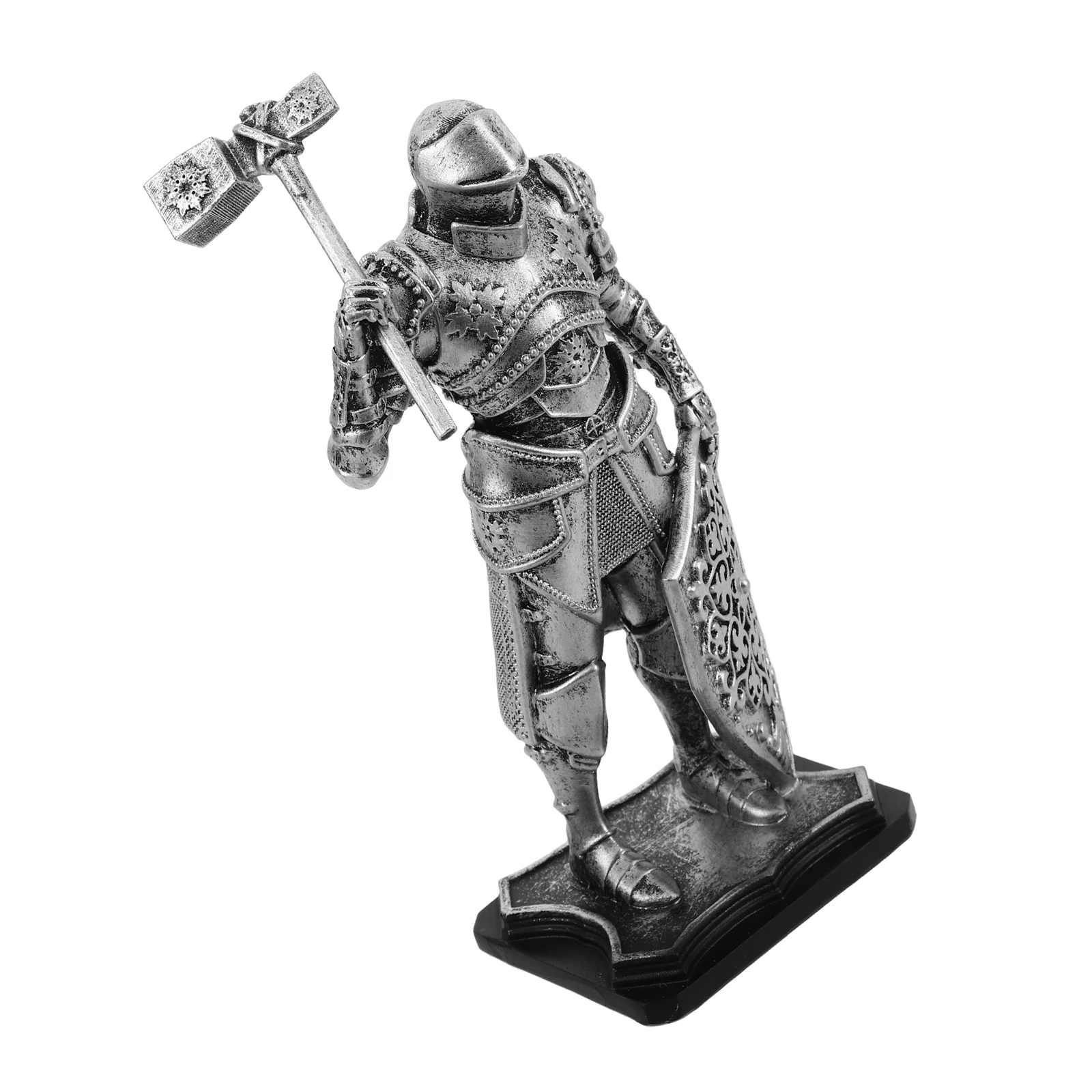 

Vintage Resin Medieval Guard Statue Handcrafted Decorative Ornament for Desk Living Room Office Creative Resin Craft