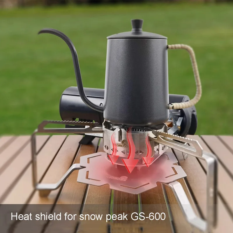 Ultra-light Pure Titanium Burner Windshield Windbreak Outdoor Cooking Wind Screen Stove Stand Heater Shield for Snow Peak GS600