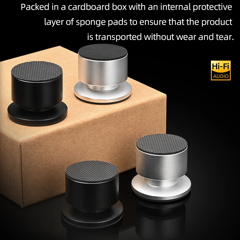 ERUMPENT 4 PCS Hi-end Speaker Spike Stand Foot Pads Adjustable Audio Speakers Shock-absorbing Feet Pegs for Sounds CD  Amplifier