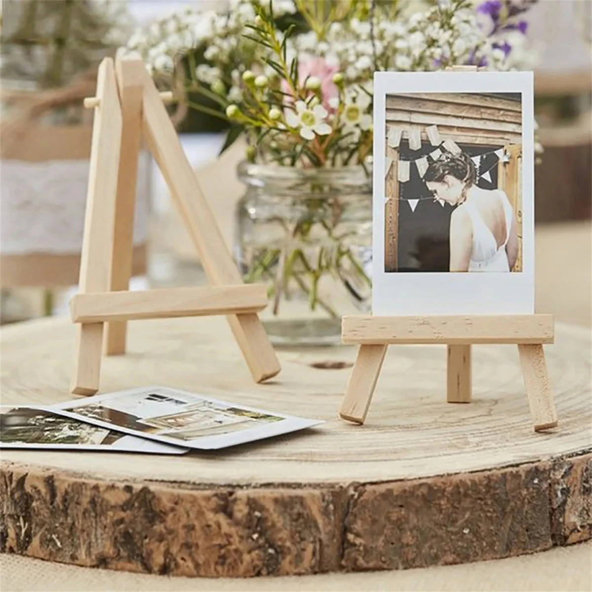 1Pc Wooden Mini Easel Frame Wedding Table Number Card Stand Photo Display Holder Kids Painting Craft Artist Supplies Home Decor