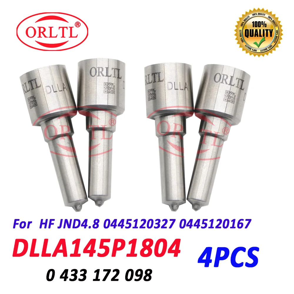 

4 PCS DLLA145P1804 0 433 172 098 Diesel Fuel Injector Nozzle DLLA 145 P 1804 for HF JND4 0445120327 0445120327 0445120167 ORLTL