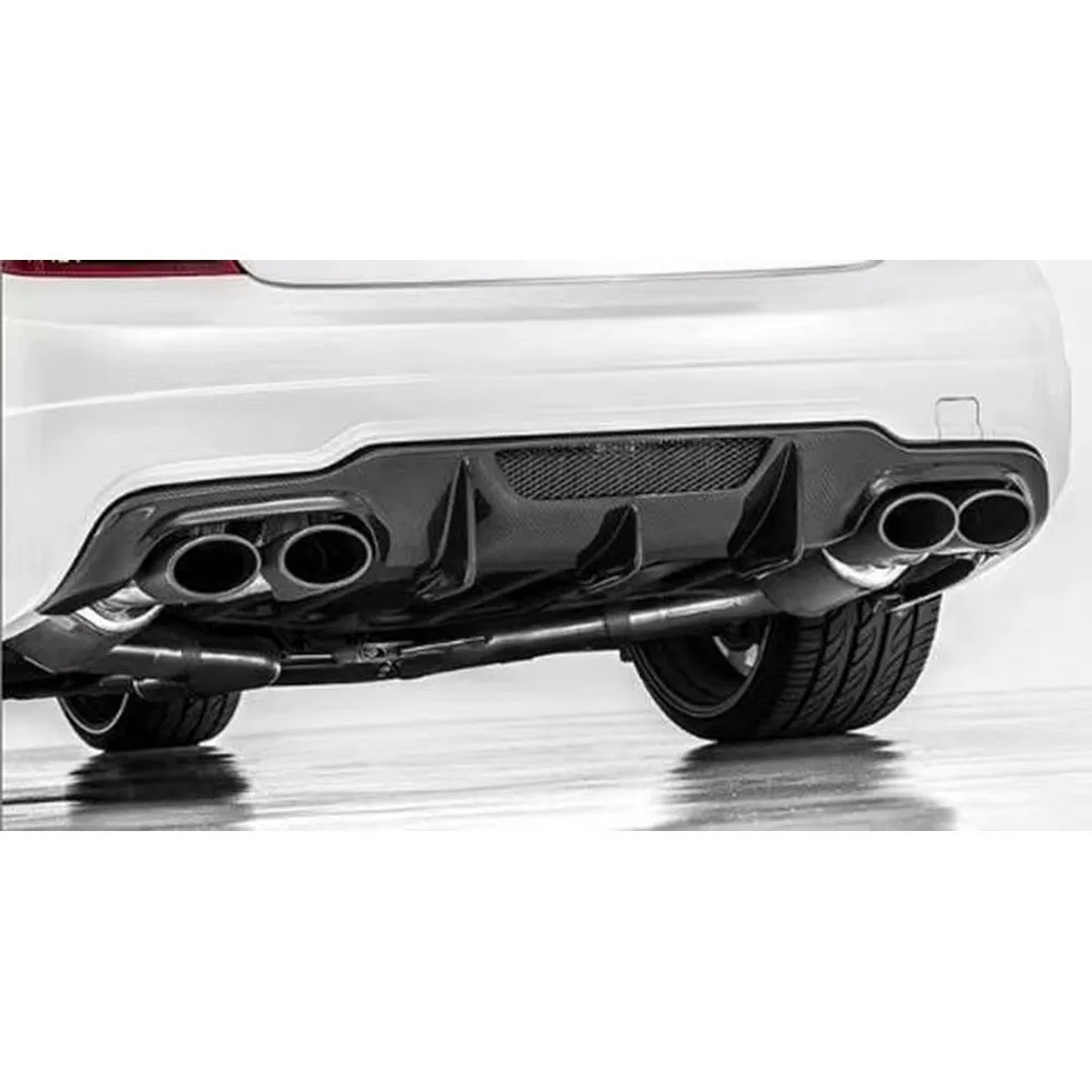 JCHEY For Benz C Class W204 C180 C200 C260 C300 C63 For AMG 2012- 2014 Carbon Fiber Rear Bumper Lip Diffuser Spoiler Anti-crash