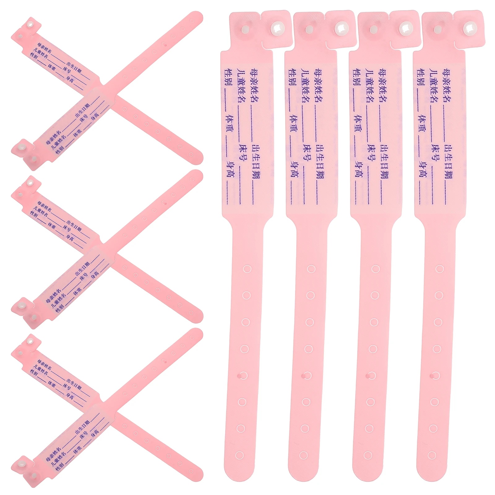 100 قطعة من حزام تعريف الطفل، سوار معصم مريح لتتبع المريض الطبي، ناعم وخفيف الوزن للمستشفى #4