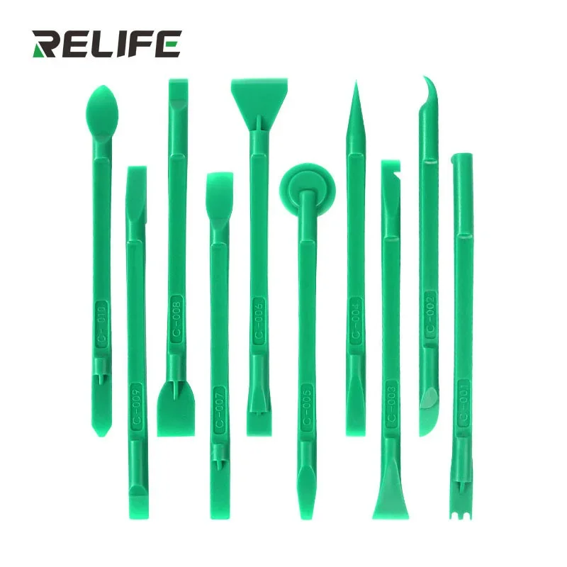 ReLIFE RL-049C 해체 막대 높은 경도 양면 10 IN 1 모바일 핸드폰 다기능 분해 도구 세트