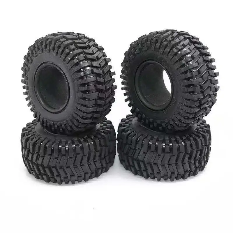 4PCS 125MM 2.2Inch Rubber Wheel Tires Tyre for 1/10 RC Crawler Car Axial SCX10 90046 RR10 Wraith Traxxas TRX4 TRX-6