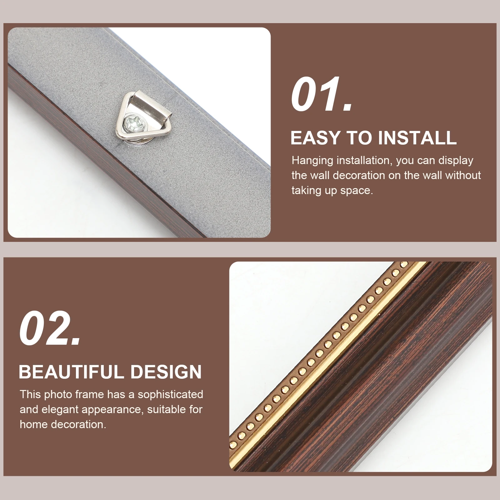 

1pc Retro Canvas Wall Oil Painting Display Floating Frame For Home Decor Resin Lightweight Picture Frame Kit Frames For Canvas