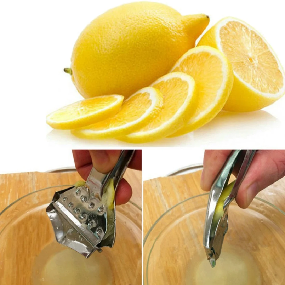 الفولاذ المقاوم للصدأ الليمون إسفين عصارة ، دليل الليمون المشبك ، عصارة الحمضيات ، المنزل ، المطبخ ، بار ، 4 قطعة