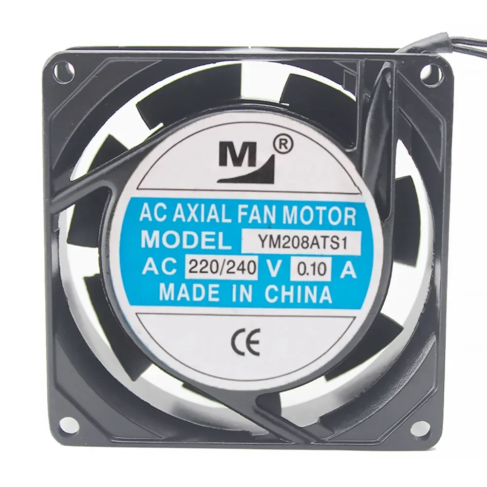 YM208ATS1 AC 220/240V 0.10A 8CM 8025 80X80X25MM Aluminum frame cooling fan