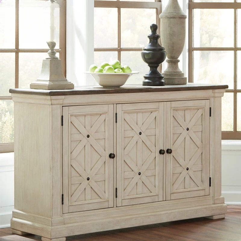 

Side Cabinet Vintage Dining Room Kitchen White Locker D647-60