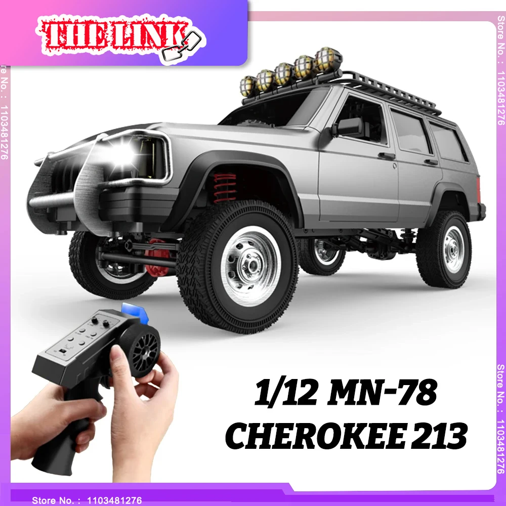 RC Car MN78 1/12 Jeep Cherokee 213 SUV Model 2.4Ghz Telecontrol 2CH High-speed Off-road Vehicles Toy Electric Hobby RC Truck Toy