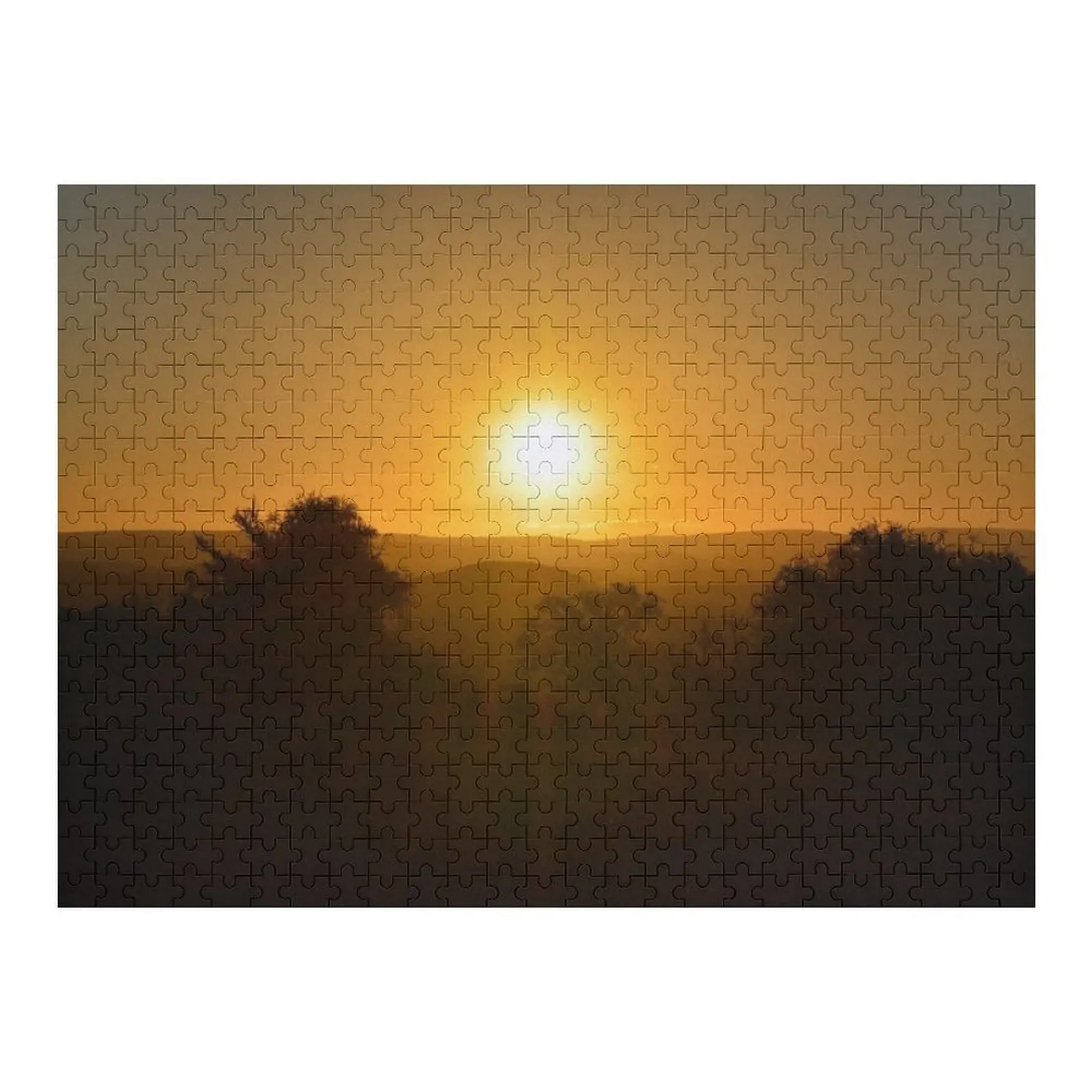 

African sunset puzzle. Jigsaw Puzzle Personalised Toys Custom Child Gift Puzzle