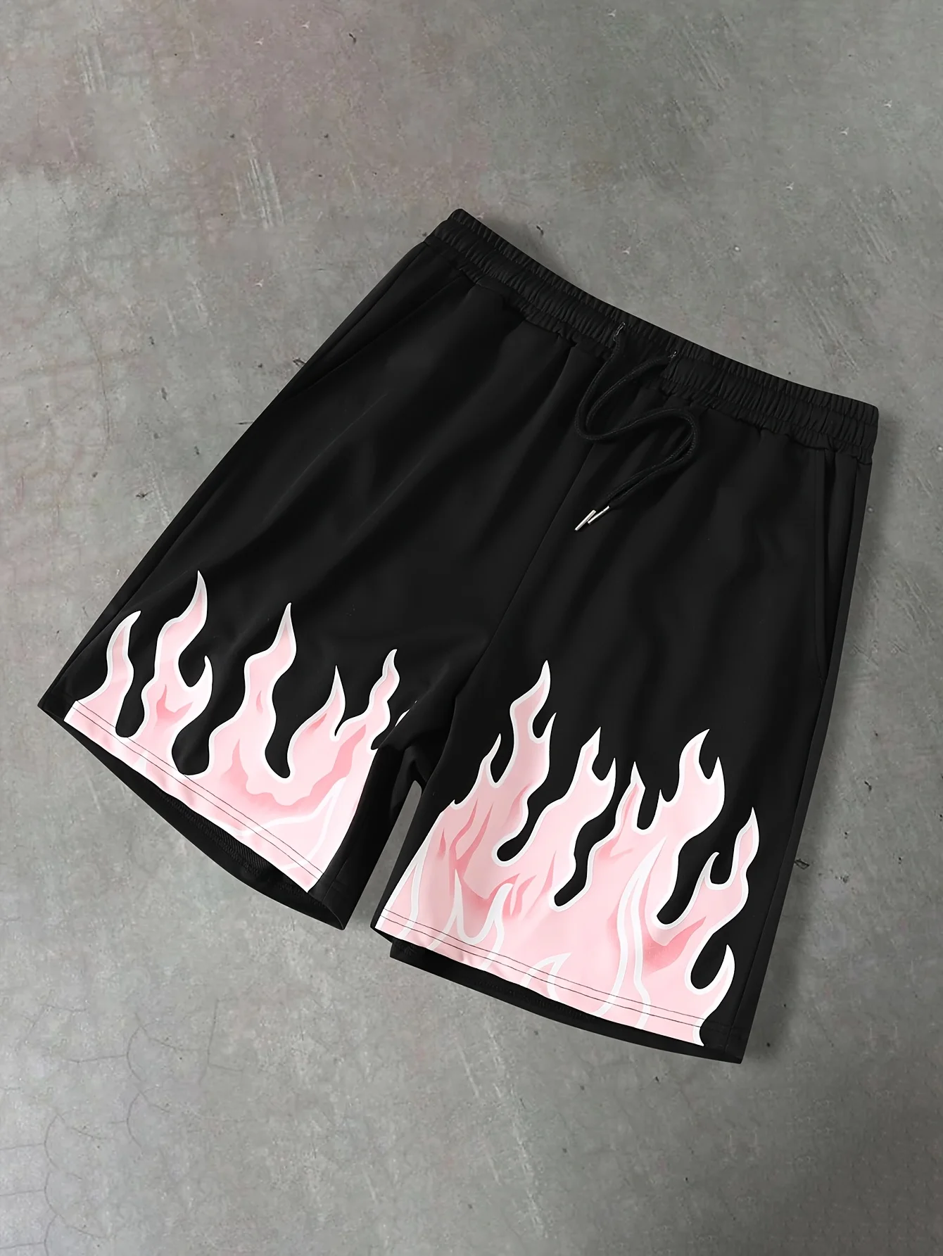 

2026 Summer New Men's Shorts - 3D Trendy Brand Flame Print Casual Fashion Street Style Comfortable Lightweight Soft