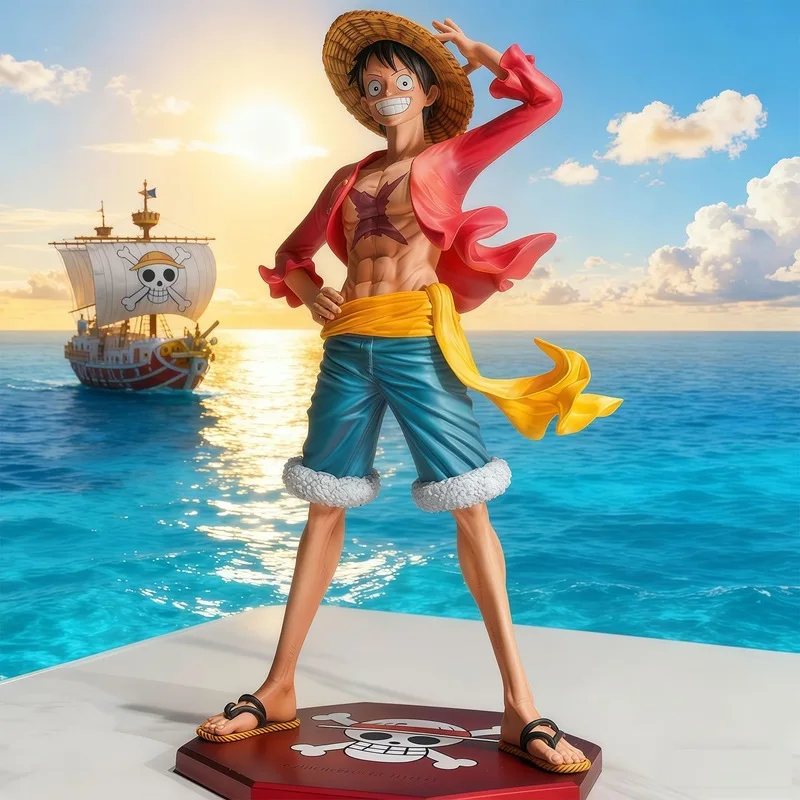 24cm One Piece Manga Ukryty Kapelusz Luffy Anime Model Gk Ręcznie Robiony Model Modny Gadżet Zabawka Prezent