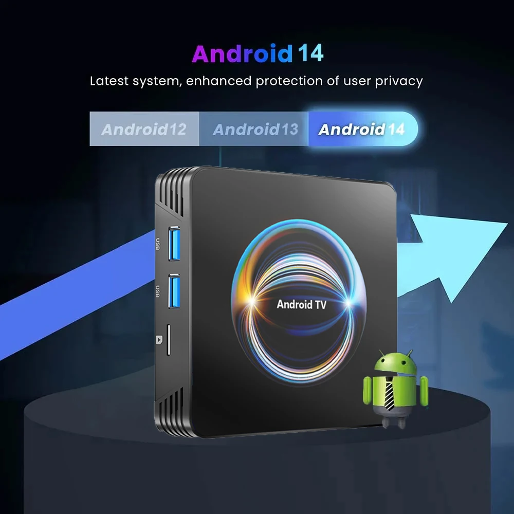 2025 صندوق التلفزيون الذكي Android14 RK3528 Dual Wifi 2.4G&5G Wifi6 8K Video 4k Set Top Box Android 14 Google Assistant X66 Media Player