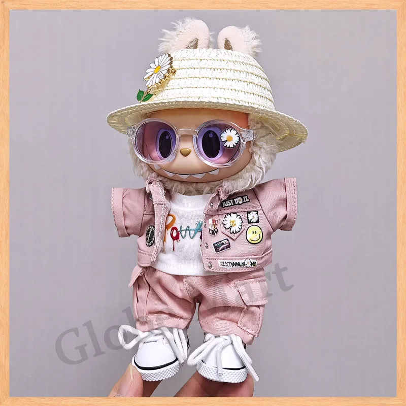 

For Labubu 1st/2nd/3rd Generations Gd Denim Set Fits 17cm Only Doll Outfit Super Cool Outfit Set