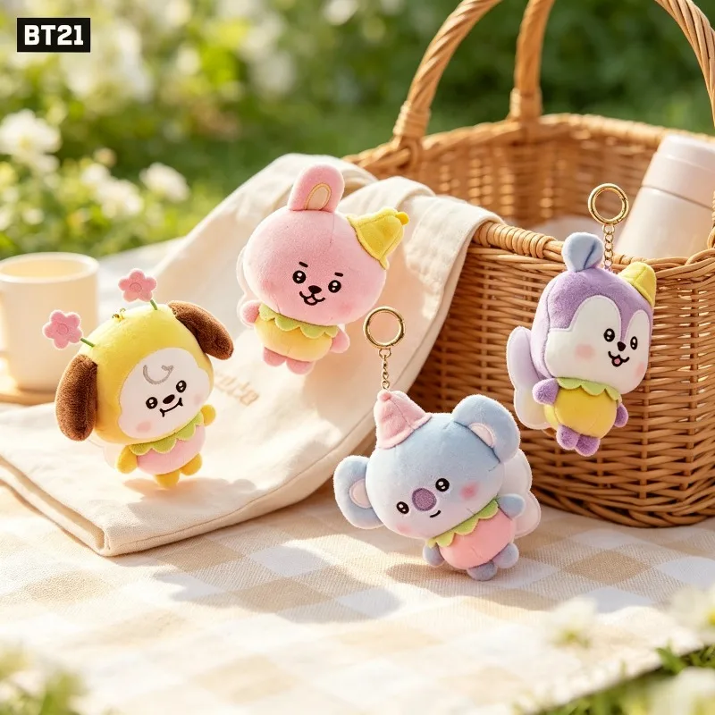 BT21 Chimmy Cooky koya Shooky Tata Creative Anime Peripheral Cartoon Keychain Personality Cute Backpack Decorative Doll Pendant view 5