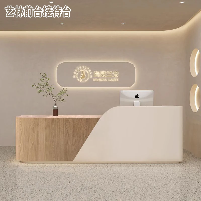 

Spa Luxury Reception Desk Supermarket Checkout Standing Cabinet Reception Desk Information Comptoir De Caisse Bar Furniture