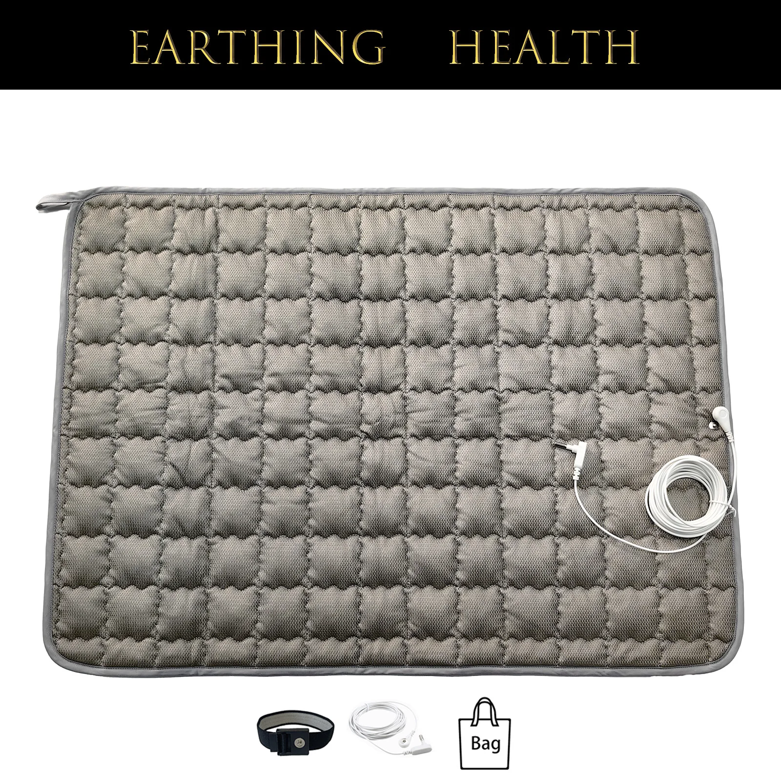 

Earthing Health Silver Fiber Sleep Pad Antibacterial Release Static Therapy Mat Grounded Mesh Seat Cushion Breathable