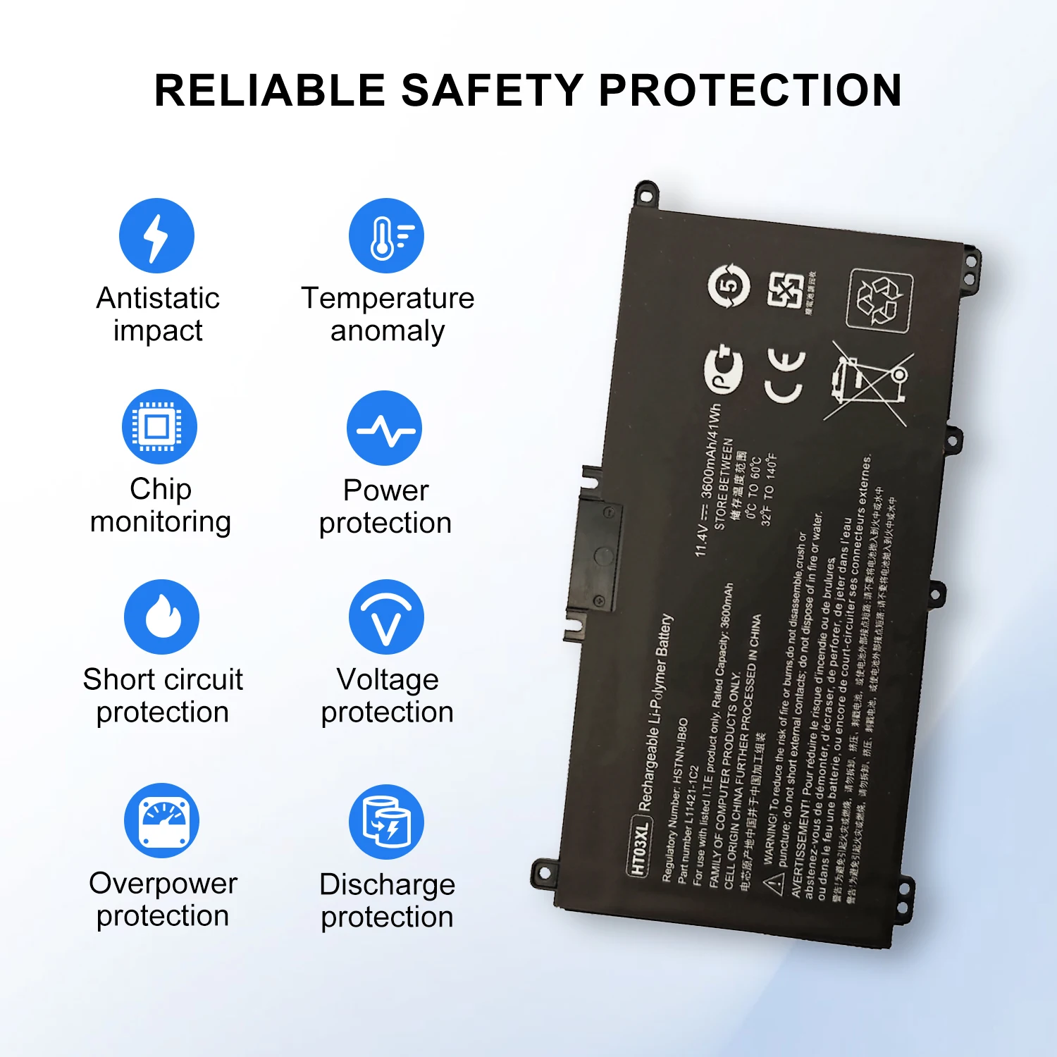 SARKAWNN HT03XL Laptop Battery for HP 250 G7 255 G7 15-CS 17-BY
