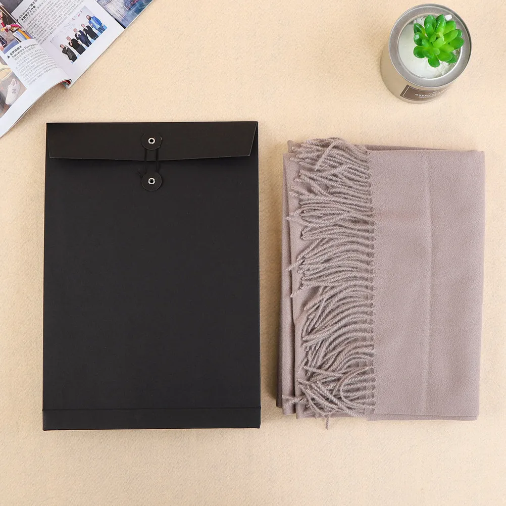 

6Pcs A4 File Bag Large Capacity Black Document Carrier Organizer Case for Office Business Travel Paper Storage Folder